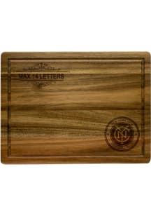 New York City FC Personalized Acacia Serving Tray
