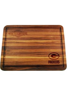 Green Bay Packers Personalized Logo Acacia Wood Paddle Serving Tray