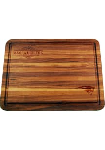 New England Patriots Personalized Logo Acacia Wood Paddle Serving Tray