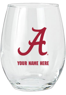 Alabama Crimson Tide Personalized Stemless Wine Glass