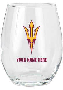 Arizona State Sun Devils Personalized Stemless Wine Glass