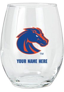 Boise State Broncos Personalized Stemless Wine Glass