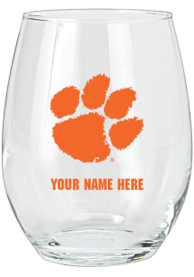 Clemson Tigers Personalized Stemless Wine Glass