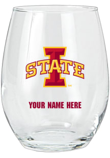 Iowa State Cyclones Personalized Stemless Wine Glass