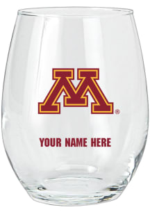 Minnesota Golden Gophers Personalized Stemless Wine Glass