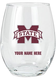 Mississippi State Bulldogs Personalized Stemless Wine Glass