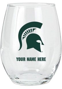 Michigan State Spartans Personalized Stemless Wine Glass