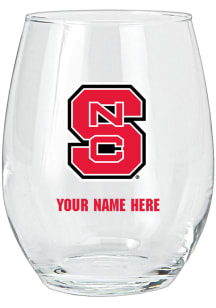 NC State Wolfpack Personalized Stemless Wine Glass