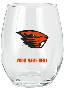 Oregon State Beavers Personalized Stemless Wine Glass