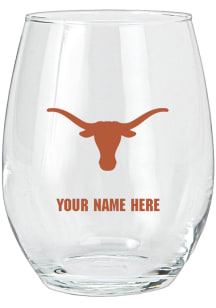 Texas Longhorns Personalized Stemless Wine Glass