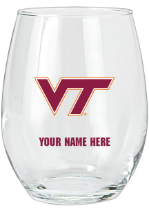 Virginia Tech Hokies Personalized Stemless Wine Glass