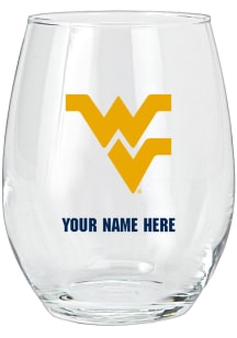 West Virginia Mountaineers Personalized Stemless Wine Glass