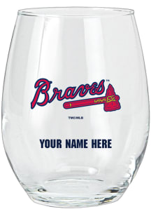 Atlanta Braves Personalized Stemless Wine Glass