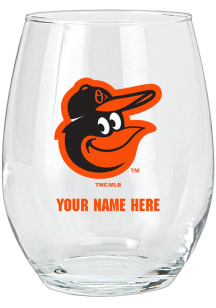 Baltimore Orioles Personalized Stemless Wine Glass