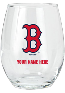 Boston Red Sox Personalized Stemless Wine Glass