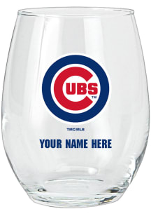 Chicago Cubs Personalized Stemless Wine Glass