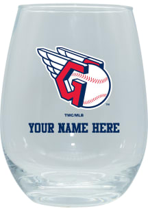 Cleveland Guardians Personalized Stemless Wine Glass