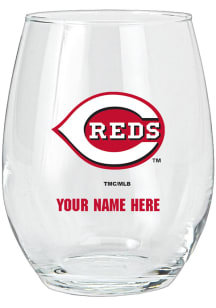 Cincinnati Reds Personalized Stemless Wine Glass