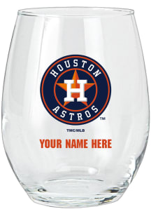 Houston Astros Personalized Stemless Wine Glass
