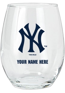 New York Yankees Personalized Stemless Wine Glass