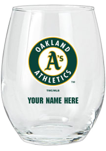 Oakland Athletics Personalized Stemless Wine Glass