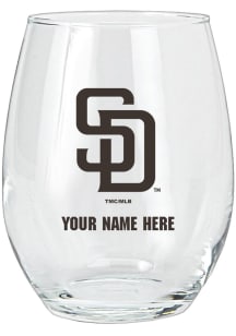 San Diego Padres Personalized Stemless Wine Glass
