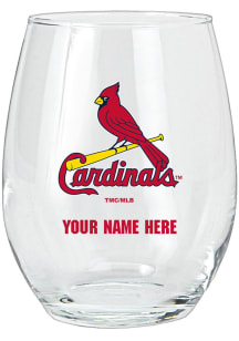 St Louis Cardinals Personalized Stemless Wine Glass