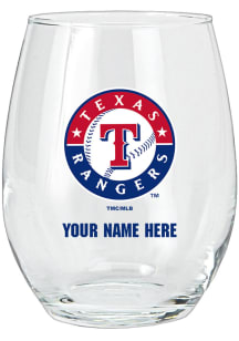 Texas Rangers Personalized Stemless Wine Glass