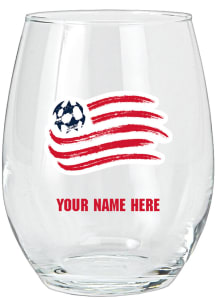 New England Revolution Personalized Stemless Wine Glass