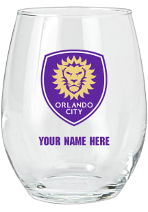 Orlando City SC Personalized Stemless Wine Glass