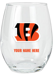 Cincinnati Bengals Personalized Stemless Wine Glass