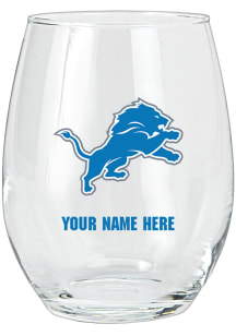 Detroit Lions Personalized Stemless Wine Glass