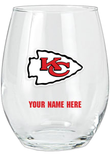 Kansas City Chiefs Personalized Stemless Wine Glass