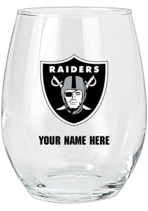Las Vegas Raiders Personalized Stemless Wine Glass