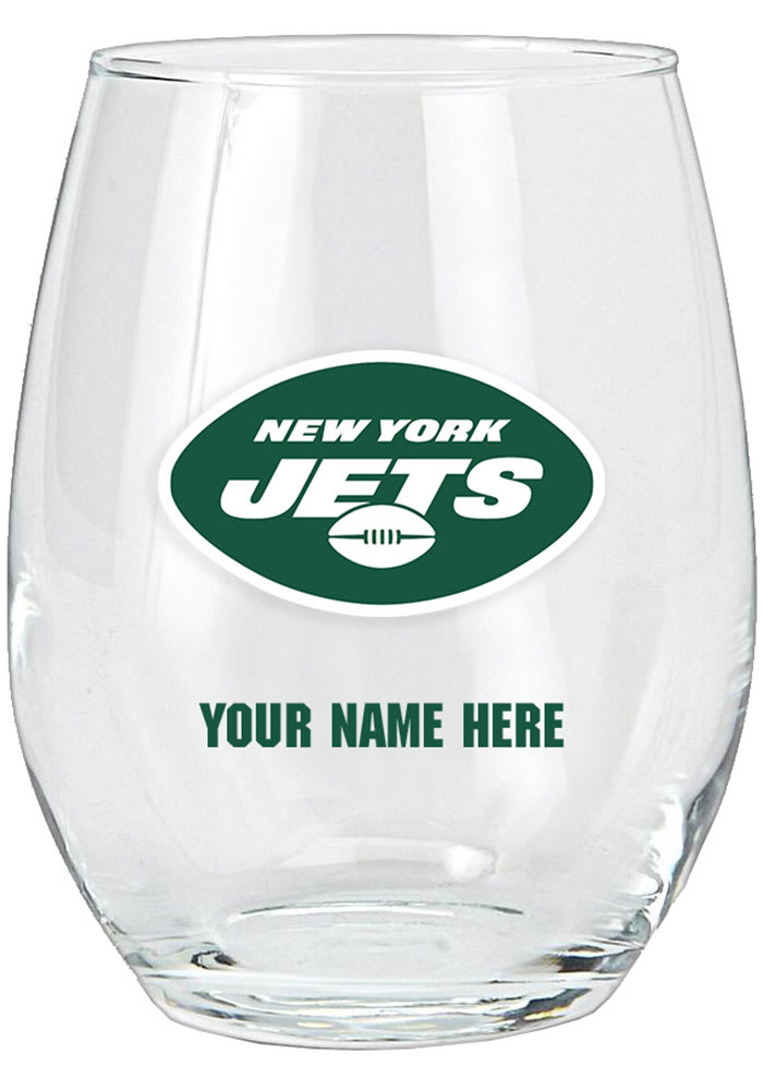 Personalized NY Jets hand painted wine glass  Hand painted wine glass,  Painted wine glass, Glass