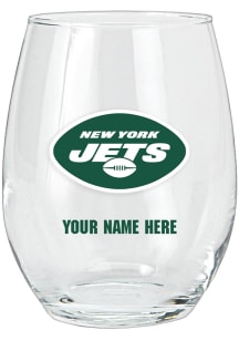 New York Jets Personalized Stemless Wine Glass