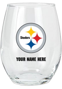 Pittsburgh Steelers Personalized Stemless Wine Glass
