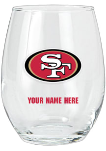 San Francisco 49ers Personalized Stemless Wine Glass