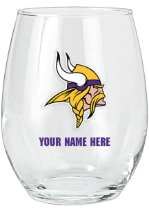 Minnesota Vikings Personalized Stemless Wine Glass