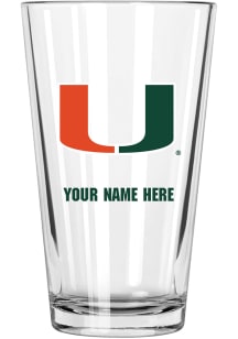 Miami Hurricanes Personalized Pint Glass
