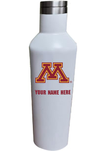White Minnesota Golden Gophers Personalized 17oz Water Bottle