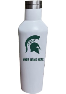 White Michigan State Spartans Personalized 17oz Water Bottle