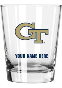 GA Tech Yellow Jackets Personalized 15oz Double Old Fashioned Rock Glass