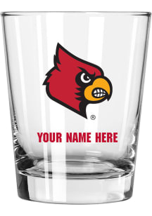 Louisville Cardinals Personalized 15oz Double Old Fashioned Rock Glass