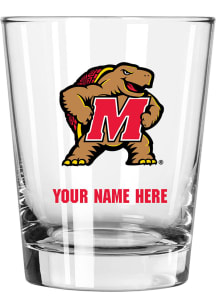 Maryland Terrapins Personalized 15oz Double Old Fashioned Rock Glass