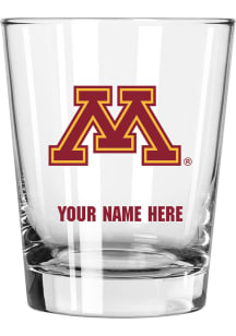 Minnesota Golden Gophers Personalized 15oz Double Old Fashioned Rock Glass