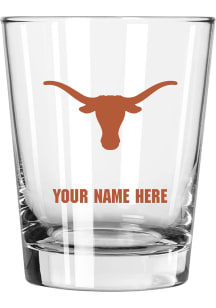 Texas Longhorns Personalized 15oz Double Old Fashioned Rock Glass