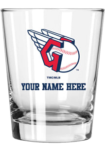 Cleveland Guardians Personalized 15oz Double Old Fashioned Rock Glass