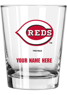Cincinnati Reds Personalized 15oz Double Old Fashioned Rock Glass