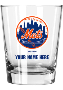 New York Mets Personalized 15oz Double Old Fashioned Rock Glass